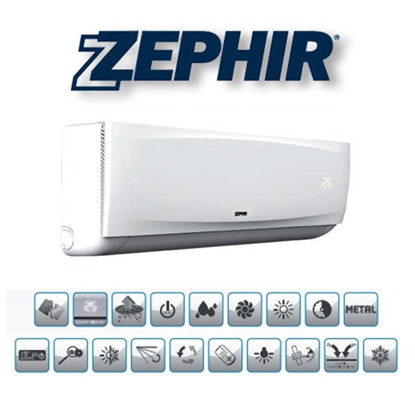 climatizzatore condizionatore inverter zephir serie elegance 12000 btu r 32 zcm12000