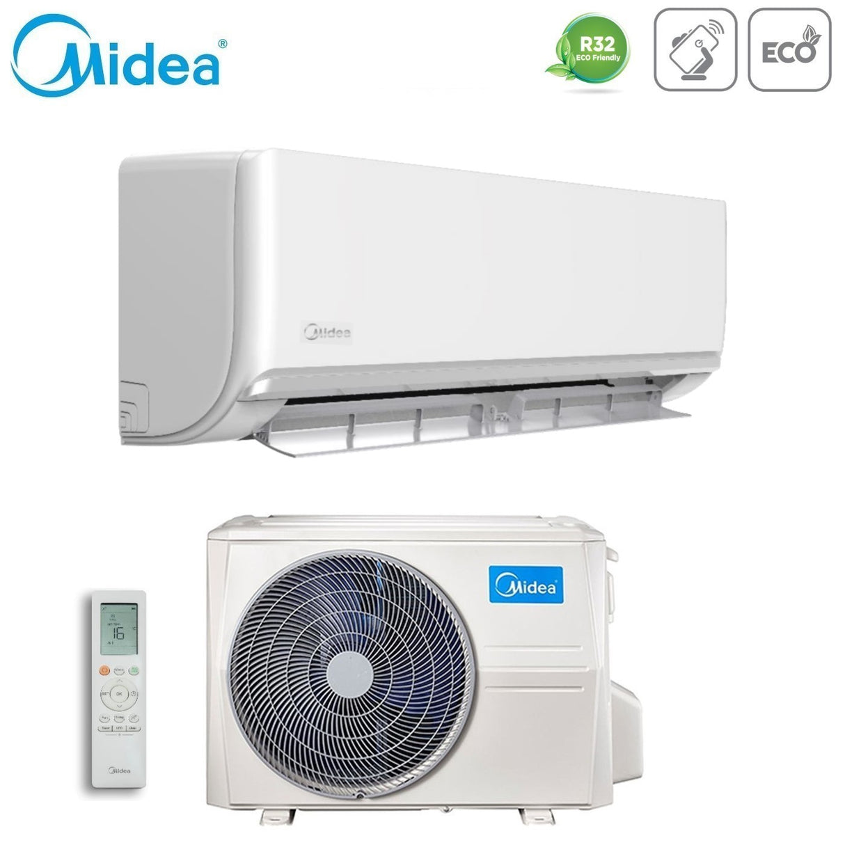 climatizzatore condizionatore midea inverter serie exclusive 9000 btu msagxau 09hrdn8 r 32 wi fi optional classe a__ a_