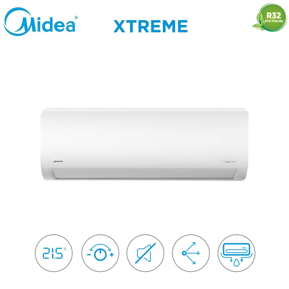 climatizzatore condizionatore midea quadri split inverter serie xtreme 9_9_9_12 con m4oe 28hfn8 r 32 wi fi integrato 9000_9000_9000_12000 novita
