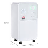 easycomfort deumidificatore portatile da 16l 4 modalita e 2 velocita timer 24h 28x20x50.5cm bianco