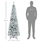 easycomfort easycomfort albero di natale innevato 180cm con 523 rami e base in acciaio per interni