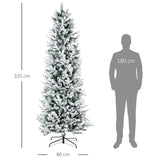 easycomfort easycomfort albero di natale innevato 225cm con 988 rami e base in acciaio per interni con apertura automatica