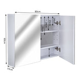 easycomfort easycomfort armadietto pensile da bagno con specchiera e 3 ripiani in mdf bianco 80 x 60 x 15cm ean 8054111844000
