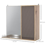 easycomfort easycomfort armadietto pensile per il bagno con mensola e 2 ripiani installazione a parete grigio e rovere 57 x 14 2 x 49 2cm ean 8054111842907