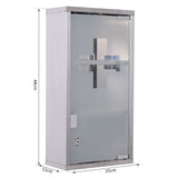 easycomfort easycomfort armadietto porta medicinali pronto soccorso cassetta medicine in acciaio porta in vetro e 2 chiavi 48x25cm ean 8054144134895