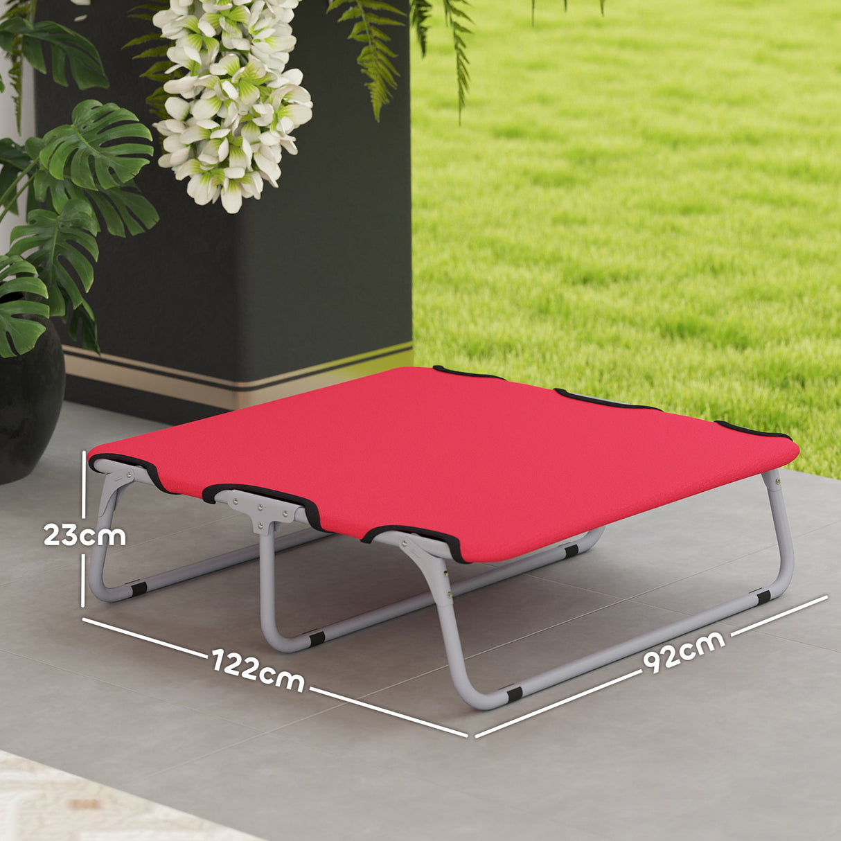 easycomfort easycomfort brandina per cani piccoli pieghevole per interno ed esterno metallo e tessuto oxford 71x58x20 cm rosso