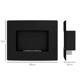 easycomfort easycomfort caminetto a bioetanolo da incasso in acciaio durata 3 3 ore e capacita 0 9l 66x16x52 cm nero
