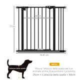 easycomfort easycomfort cancellino per cani a 2 estensioni con larghezza regolabile fino 100 cm e chiusura automatica nero