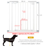 easycomfort easycomfort cancellino per cani con porta piccola montaggio a pressione e chiusura automatica 74 80x76 2cm bianco