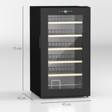 easycomfort easycomfort cantinetta vino frigo per 24 bottiglie capacita 65l controllo temperatura e ripiani estraibili nero