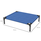 easycomfort easycomfort cuccia lettino per cani rialzato pieghevole per interno ed esterno in metallo e tessuto oxford 76x61x18 cm blu