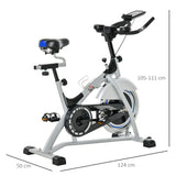 easycomfort easycomfort cyclette professionale da camera con monitor lcd e volano 15kg sellino e manubrio regolabili 124x50x105 111cm argento nero