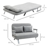 easycomfort easycomfort divano letto singolo in finta pelle con seduta regolabile in 5 posizioni 105x80x78 cm grigio chiaro