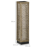 easycomfort easycomfort lampada solare da giardino con pannello di ricarica in acciaio e rattan 15 5x15 5x69 cm nero e marrone