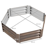 easycomfort easycomfort letto per orto rialzato esagonale in acciaio galvanizzato con fondo aperto marrone