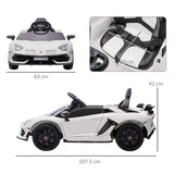 easycomfort easycomfort macchina elettrica per bambini a 12v licenza lamborghini con clacson e telecomando auto musica integrata e luci bianca