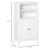 easycomfort easycomfort mobile bagno con mensole regolabili e armadietto 2 ante mobiletto bagno multiuso in legno bianco 50x30x93cm