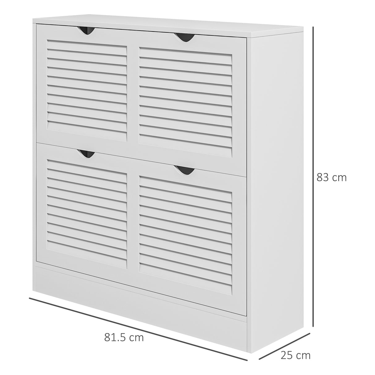 easycomfort easycomfort mobile scarpiera salvaspazio in legno per 16 paia di scarpe con 2 ante a ribalta 81 5x25x83cm bianco