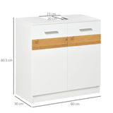 easycomfort easycomfort mobile sotto lavabo bagno mobiletto bagno sottolavandino con antine in legno 60x30x60 5cm bianco