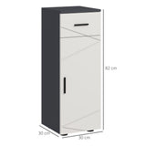 easycomfort easycomfort mobiletto bagno in truciolato con cassetto e armadietto a 2 livelli regolabili 30x30x82 cm grigio