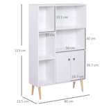 easycomfort easycomfort mobiletto libreria con piedini in legno di pino bianco 80x23 5x123cm ean 8054144130347