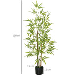 easycomfort easycomfort pianta artificiale di bambu alta 120cm da interno con vaso incluso