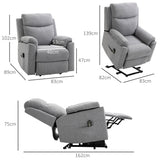 easycomfort easycomfort poltrona relax alzapersona elettrica reclinabile con telecomando e poggiapiedi in tessuto grigio chiaro