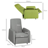 easycomfort easycomfort poltrona relax reclinabile con poggiapiedi estraibile copertura di ricambio e seduta con molle grigio