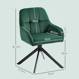 easycomfort easycomfort poltroncina in velluto moderna con seduta girevole braccioli e gambe in acciaio verde