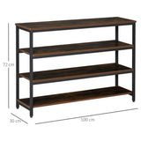 immagine-3-easycomfort-easycomfort-scaffale-stile-industriale-4-ripiani-mobile-libreria-per-soggiorno-ingresso-camera-da-letto-metallo-e-legno-marrone-100x30x72cm-ean-8054144131474