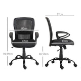 easycomfort easycomfort sedia da ufficio con altezza regolabile e tessuto a rete seduta girevole e inclinazione nero