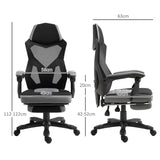 easycomfort easycomfort sedia da ufficio ergonomica con schienale reclinabile poggiapiedi retrattile altezza regolabile grigio