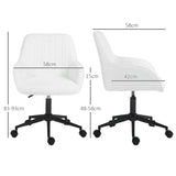 easycomfort easycomfort sedia da ufficio in tessuto con altezza regolabile seduta girevole e ruote bianco