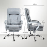 easycomfort easycomfort sedia da ufficio massaggiante e riscaldata con schienale reclinabile e poggiapiedi estraibile grigio