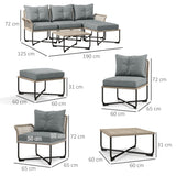 easycomfort easycomfort set da giardino 5 pezzi in rattan con 2 sedie laterali sedia centrale e 2 sgabellitavolini da caffe