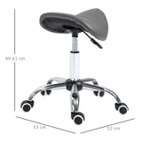 easycomfort easycomfort sgabello da lavoro a sella con ruote e altezza regolabile per negozi parrucchiere e tattoo 52x53x49 61cm grigio ean 8054111842389