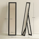 easycomfort easycomfort specchio da parete e da appoggio con cornice in mdf per ingresso soggiorno e camera nero