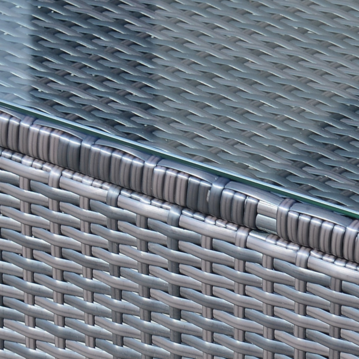 easycomfort easycomfort tavolino da giardino in vetro temperato 5mm rettangolare esterno rattan 85 x 50 x 39 cm marrone ean 8054144139906