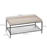 immagine-3-easycomfort-easycomfort-tavolino-da-salotto-basso-a-2-livelli-con-bordo-rialzato-in-mdf-e-metallo-100x50x46-5-cm-color-legno