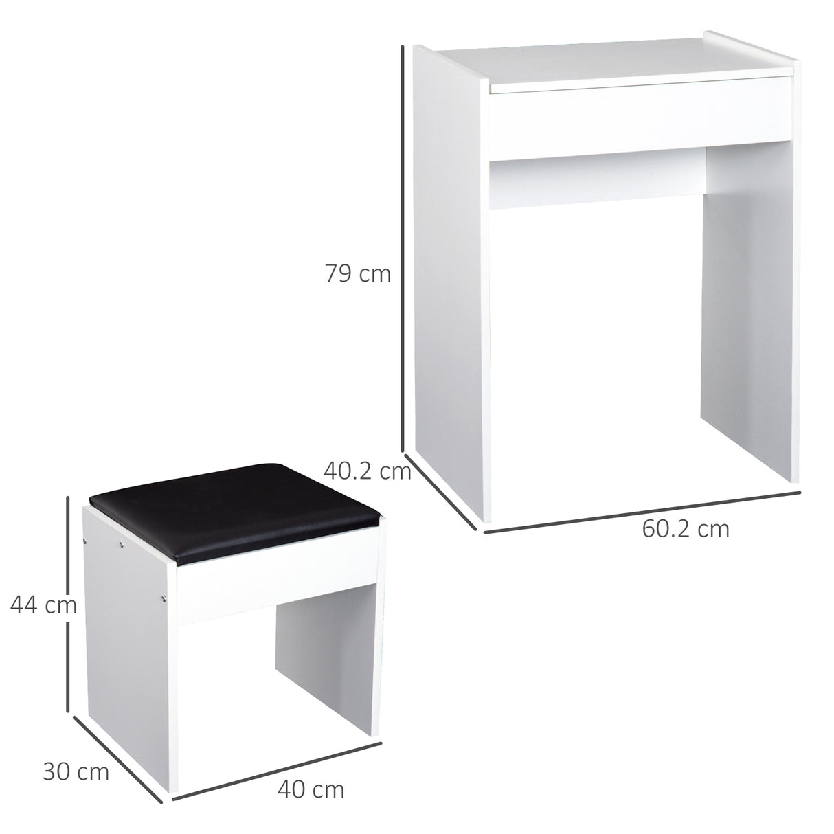 easycomfort easycomfort tavolo da trucco con specchio richiudibile tavolo da trucco moderno con sgabello vano contenitore 10 scomparti mdf bianco 60 2 x 40 2 x 79cm ean 8054144132143