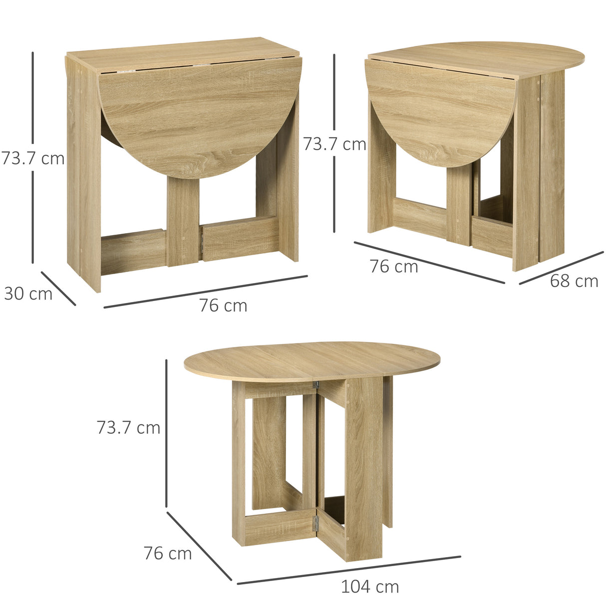 easycomfort easycomfort tavolo pieghevole da pranzo a 2 ribalte tavolo consolle in legno salvaspazio rovere