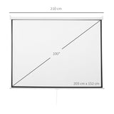 easycomfort easycomfort telo per proiettore da 100 formato 16943 ad altezza regolabile 210x8 6x7 cm bianco e nero ean 8054111843997