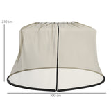 easycomfort easycomfort zanzariera per ombrellone 3x2 3 m regolabile a rete fitta con apertura a cerniera beige