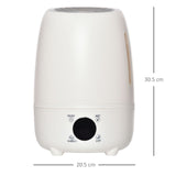 easycomfort umidificatore ultrasuoni da 4.8l per ambienti fino a 40 3 modalita di vaporizzazione 8 12 ore di durata display a led bianco