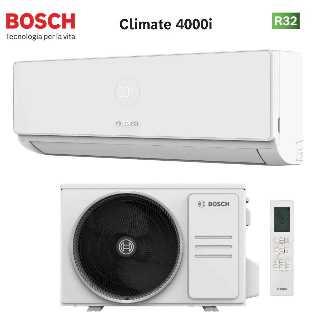 junkers bosch condizionatore bosch climate 4000i 9000 btu cl4000i set 26 we r 32 wi fi optional