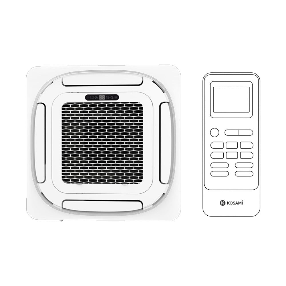 kosami condizionatore a cassetta kosami 12000 btu r 32 wi fi integrato con griglia e telecomando