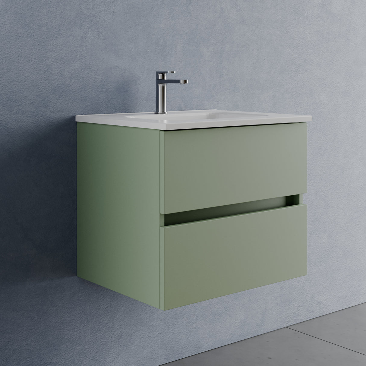 legnox consolle bagno legnox crea 60 cm salvia 2 cassetti lavabo specchio e lampada