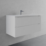 legnox consolle bagno legnox rigo 100 cm bianco neve con 2 cassetti lavabo specchio e lampada