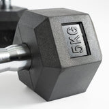 manubri da palestra nilox nxdumbbell5 5 kg cad.1 con rivestimento in gomma impugnatura acciaio