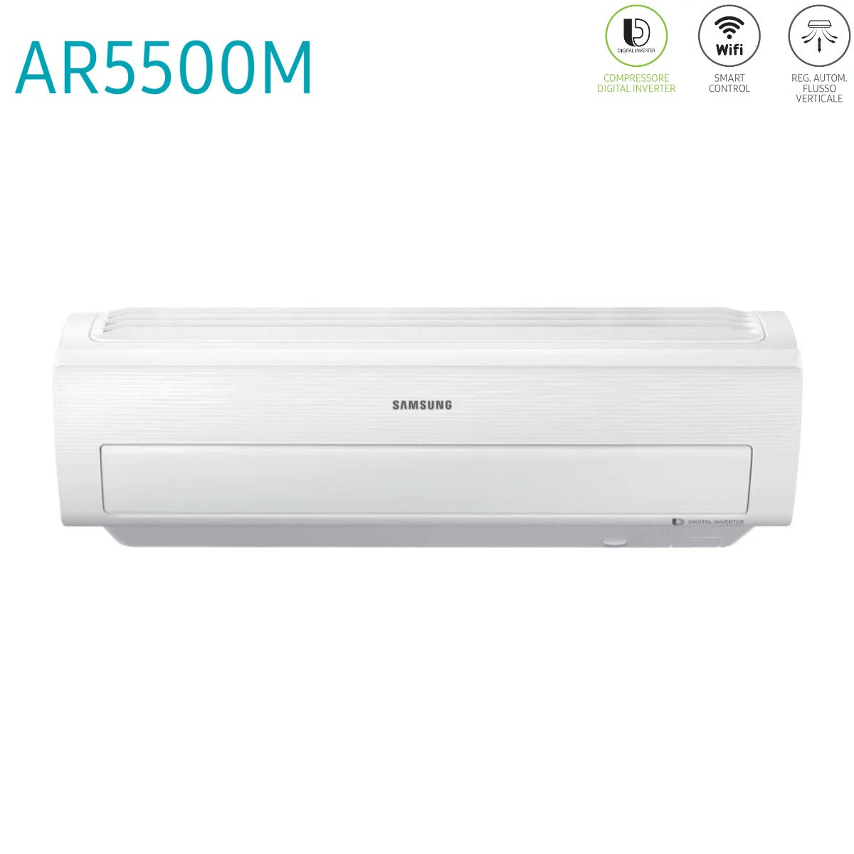 offerta climatizzatore condizionatore samsung dual split inverter serie ar5500m 7_7 con aj050fcj2eh eu r 410 wi fi integrato 7000_7000